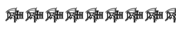 DeathMetal Logo font preview